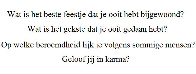 Sociaal Wakker worden Roeispaan Uit leuke vragen komen de mooiste gesprekken | 115 vragen | Nunet.nl